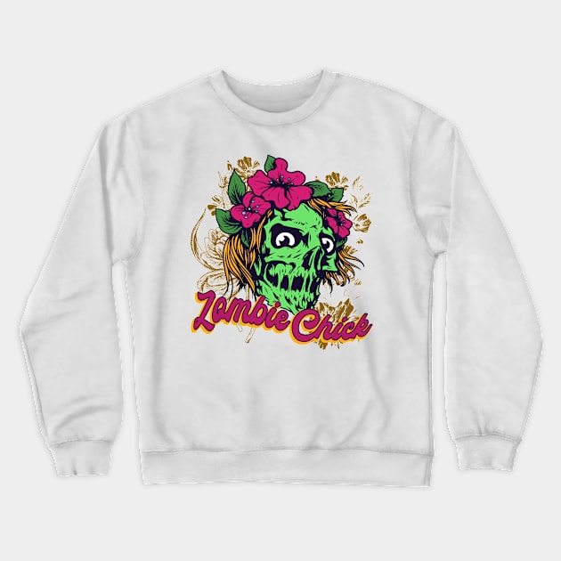 Ghoul Girl Rockabilly Crewneck Sweatshirt by Foxxy Merch